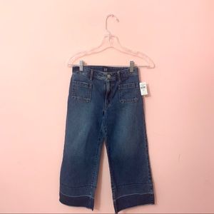 Gap kids new size 14 high rise wide leg crop jeans